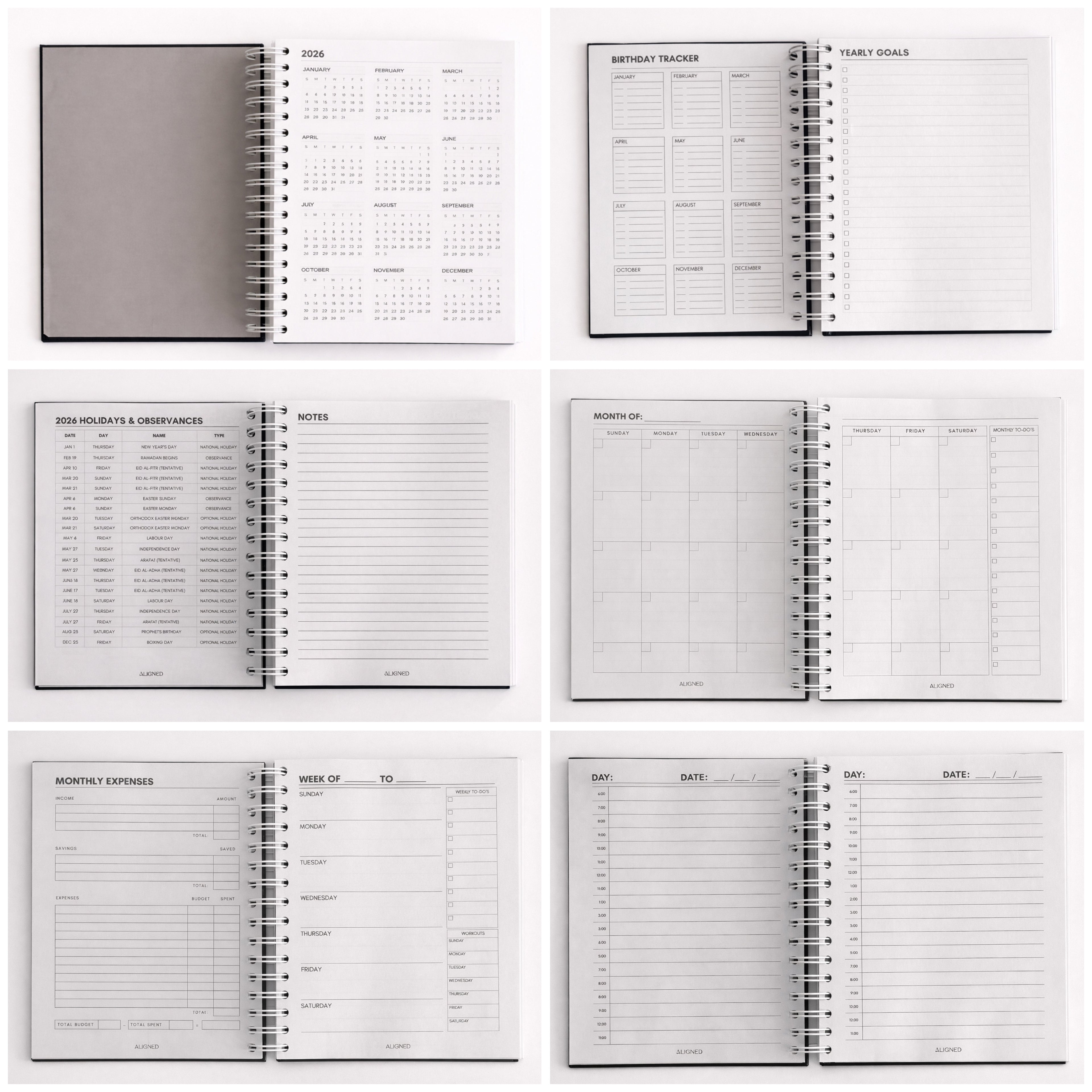 Taupe Undated Planner