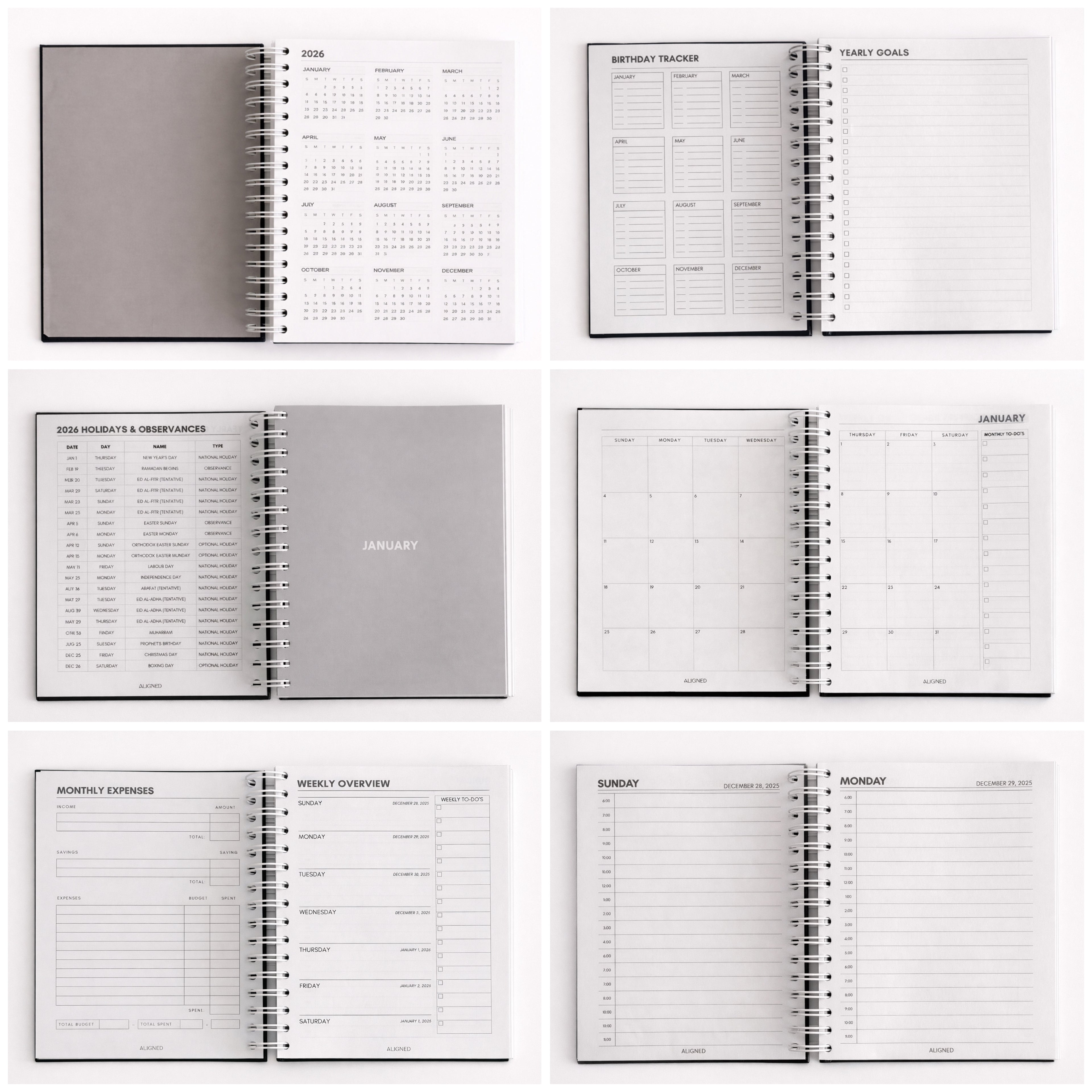 Olive Green Dated Planner